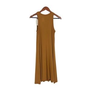Rust Midi Sleeveless Crew Neck Dress. Size Small